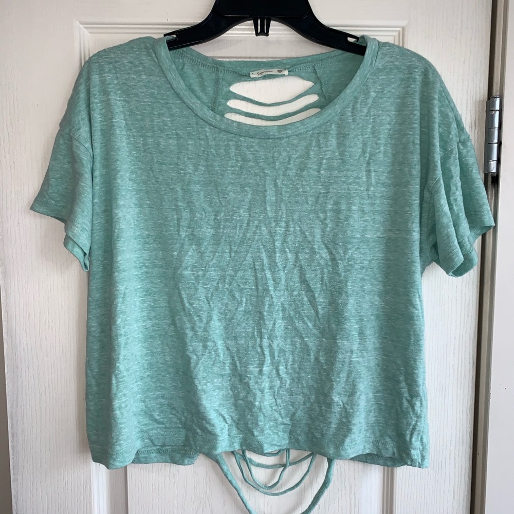 Turquoise top